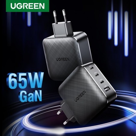 Ugreen 65W Gan Charger Quick Charge 4.0 3.0 Type C Pd Usb Charger Met Qc 4.0 3.0 Fast Charger voor Iphone 12 Pro Xiaomi Laptop
