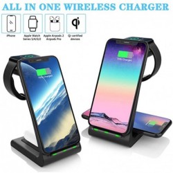 3 In 1 Draadloze Oplader Station Qi 15W Snelle Apple Wireless Charging Stand Dock Voor Iphone 12/11/8 pro Max Airpods Iwatch Sam
