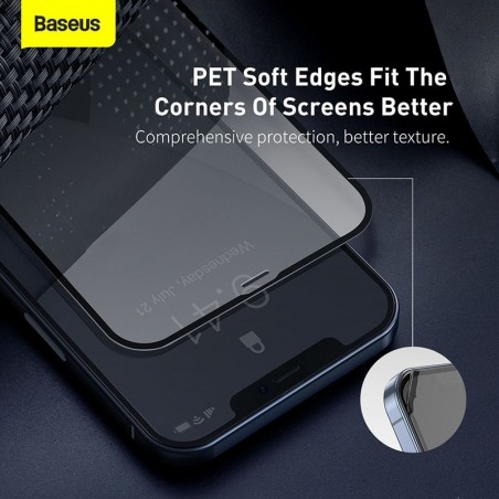 Baseus 2Pcs 0.23Mm Gehard Glas Voor Iphone 12 11 Pro Xs Max Xr X Volledige Cover Screen Protector voor Iphone 12Pro Max Glas Fil