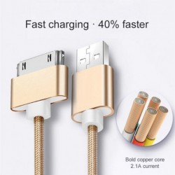 Voxlink Usb Kabel Nylon Gevlochten Snelle Charge Kabel Voor Ipad 1 30 Pin Metalen Plug Sync Gegevens Usb Charger Cable voor Ipho