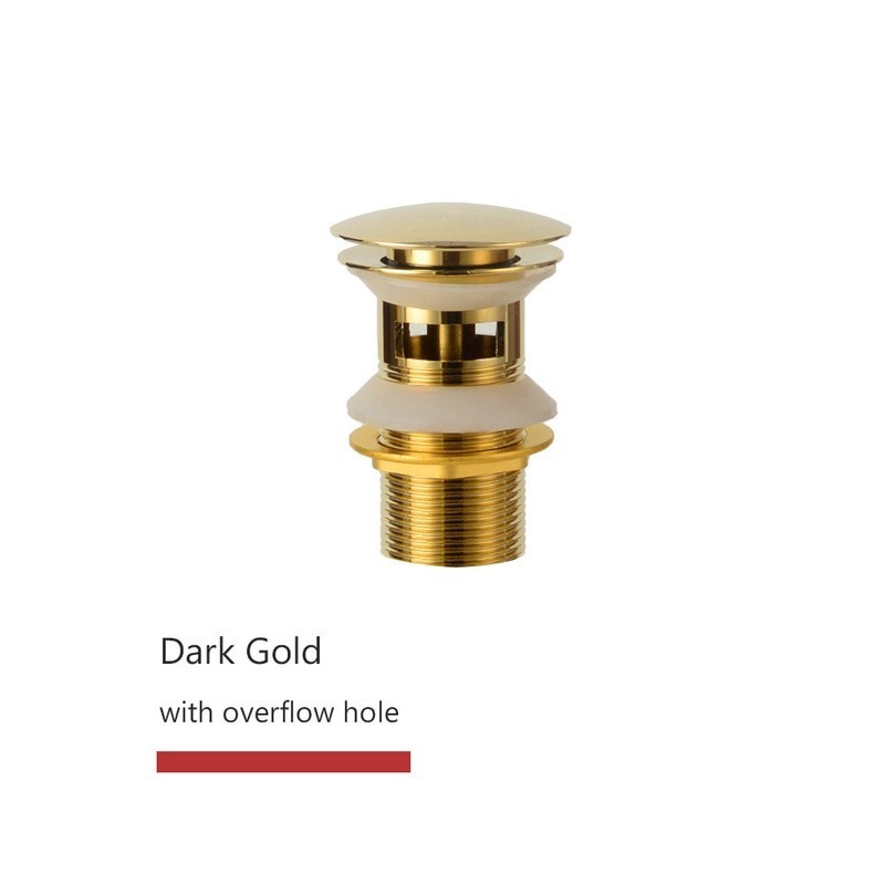 Badkamer Basin Sink Pop Up Drain Stopper Badkamer Kraan Accessoires Messing Mat Zwart/Chrome/Rose Goud/Geborsteld goud